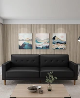 Gold Sparrow 80" Faux Leather Camden Convertible Sofa Bed, Created for Macy's