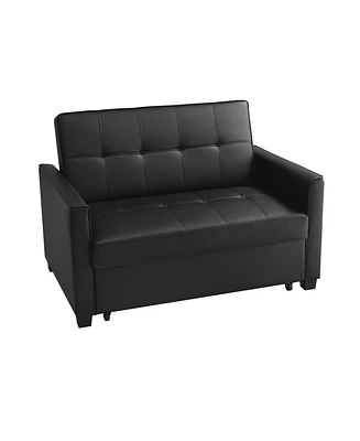 Gold Sparrow 51" Faux Leather Chandler Convertible Loveseat Bed, Created for Macy's