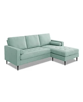 Gold Sparrow 82" Polyester Lexington Reversible Sectional, Created for Macy's