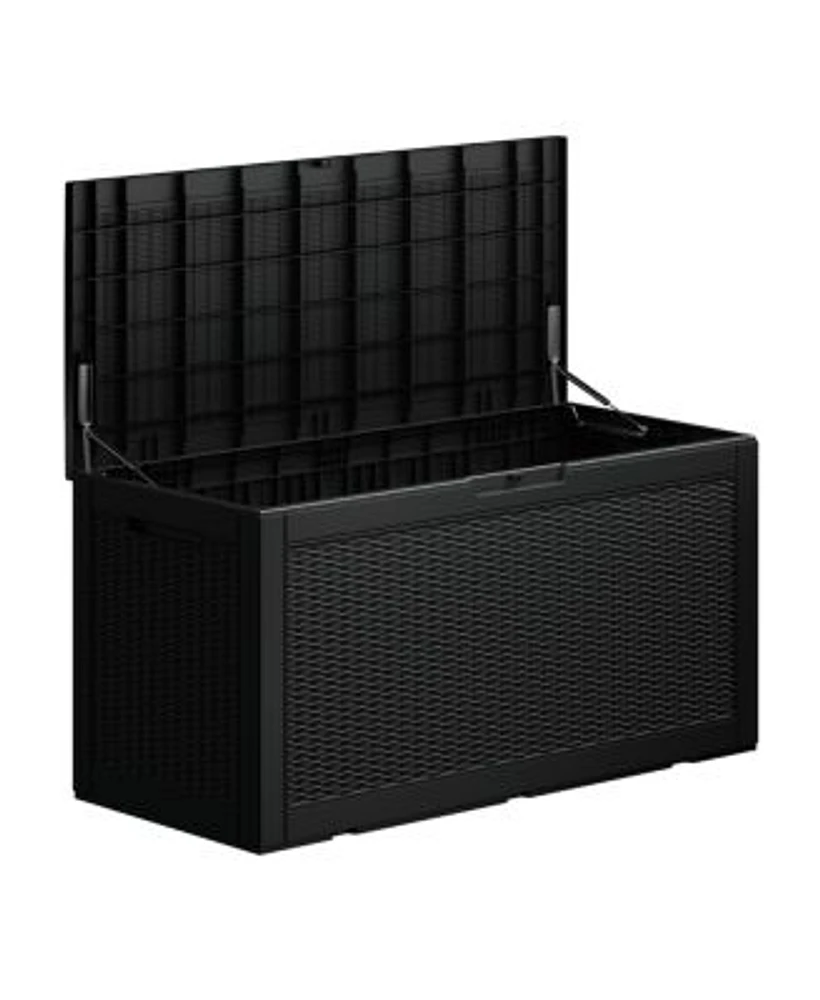 100 Gallon Wicker Resin Deck Box