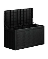 100 Gallon Wicker Resin Deck Box