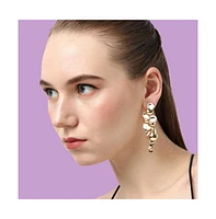 Sohi Women's Gold Abstract Drop Earrings