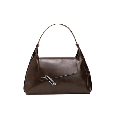 Women's The Large Slant-Flap Hobo Bag - Coffee Brown
