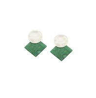 Sohi Women's Gold Geometric Drop Earrings