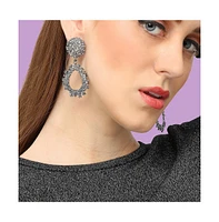 Sohi Women's Gold Corroded Drop Earrings