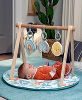 Ingenuity Infant Sun Valley Wooden Toy Arch Baby Play Mat