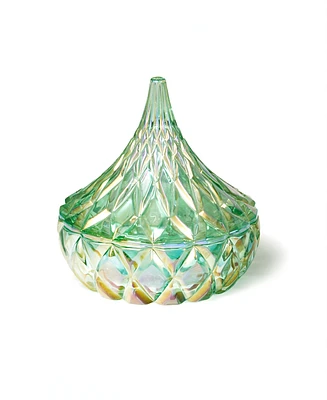 Godinger Candy Dish, Green Iridescent Hershey's Kiss