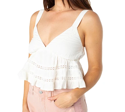 Roxy Juniors' Layla V-Neck Peplum Tank Top