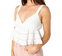 Roxy Juniors' Layla V-Neck Peplum Tank Top