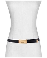Micheal Kors Women's Plaque Leather Belt