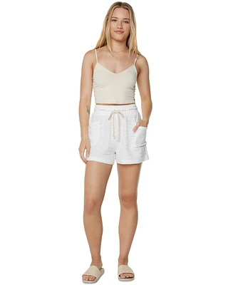 Roxy Juniors' Sunny Coast High Rise Drawstring-Waist Shorts