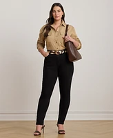 Lauren Ralph Plus Relaxed-Fit Featherweight Cotton Shirt