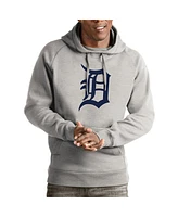 Antigua Men's Heathered Gray Detroit Tigers Victory Pullover Hoodie