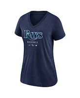 Nike Women's Heather Navy Tampa Bay Rays Authentic Collection Tri-Blend V-Neck T-Shirt