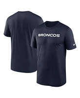 Nike Men's Navy Denver Broncos Primetime Legend Wordmark Performance T-Shirt