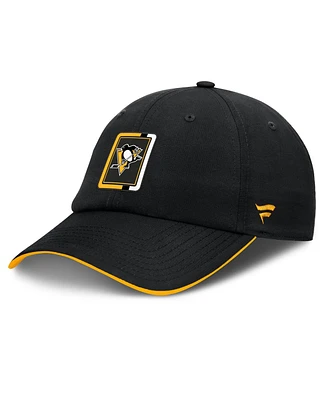 Fanatics Men's Black/Gold Pittsburgh Penguins Authentic Pro Ripstop Adjustable Hat