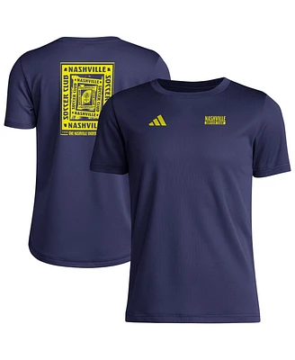 Adidas Big Boys and Girls Navy Nashville Sc Local Wrap T-Shirt
