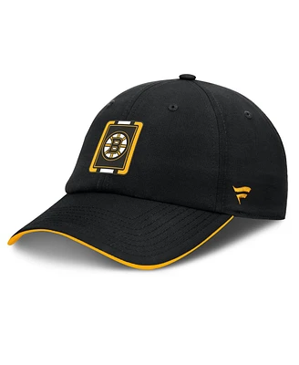 Fanatics Men's Black/Gold Boston Bruins Authentic Pro Ripstop Adjustable Hat