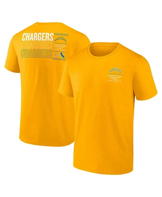 Fanatics Men's Gold Los Angeles Chargers Repeat Stats T-Shirt