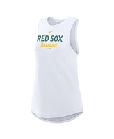 Nike Women's White Boston Red Sox 2025 City Connect Tricode High Neck Tank Top