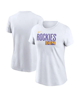 Nike Women's White Colorado Rockies 2025 City Connect Wordmark T-Shirt