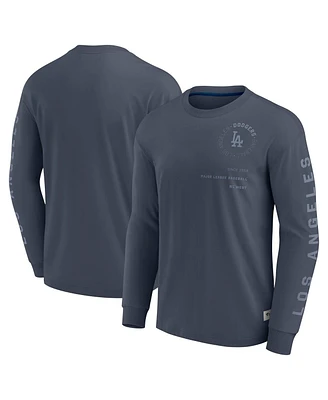 Fanatics Men's Blue Los Angeles Dodgers Elements Future Ground Tonal Info Long Sleeve T-Shirt