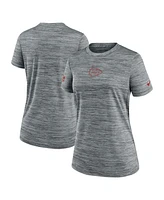 Nike Women's Gray Kansas City Chiefs Sideline Velocity Performance T-Shirt