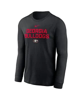 Nike Men's Black Georgia Bulldogs 2025 Sideline Performance Long Sleeve T-Shirt