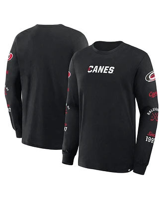 Fanatics Men's Black Carolina Hurricanes Boxed Legacy Long Sleeve T-Shirt