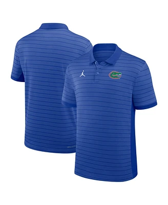 Jordan Men's Royal Florida Gators 2025 Early Season Coaches Sideline Victory Stripe Performance Polo Shirt