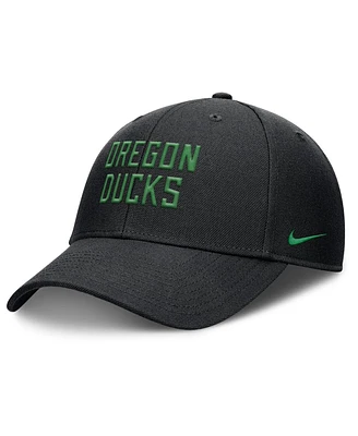 Nike Men's Black Oregon Ducks Rise Practice Adjustable Hat