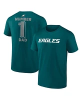 Logo Athletic Men's Midnight Green Philadelphia Eagles Dad Jersey T-Shirt