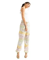 blue revival Women's Ava Mid-Rise Cargo Pants
