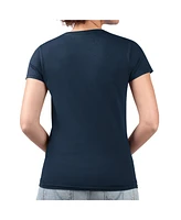 G-iii 4Her by Carl Banks Women's Navy Boston Red Sox Team Logo Graphic V-Neck Fitted T-Shirt