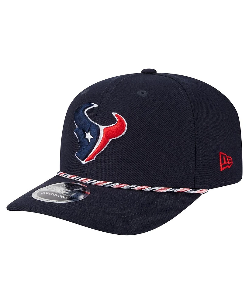 New Era Men's Navy Houston Texans Gameday Multi Rope 9SEVENTY Stretch-Snap Hat