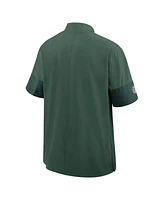 Nike Men's Green Bay Packers Sideline Short Sleeve Quarter-Zip Performance Coach Jacket