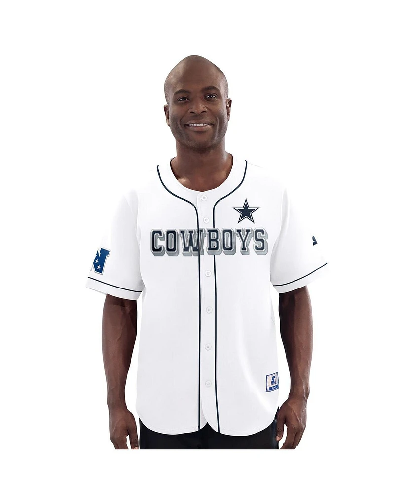 G-iii Sports by Carl Banks Men's White Dallas Cowboys Relay Baseball Jersey
