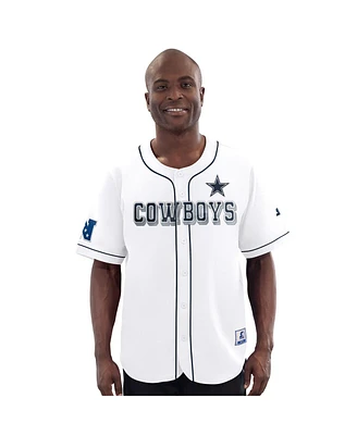 G-iii Sports by Carl Banks Men's White Dallas Cowboys Relay Baseball Jersey