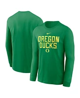 Nike Men's Green Oregon Ducks 2025 Sideline Performance Long Sleeve T-Shirt