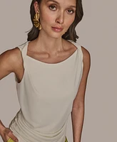 Donna Karan New York Petite Shoulder-Twist Sleeveless Top