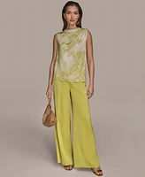 Donna Karan New York Petite Shoulder-Button Sleeveless Top