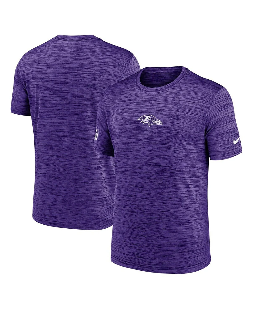 Nike Men's Purple Baltimore Ravens Sideline Velocity Performance T-Shirt