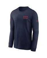 Nike Men's Navy New England Patriots Sideline Performance Long Sleeve T-Shirt