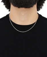 Italian Gold Rope Chain 18" Collar Necklace in 14k White Gold