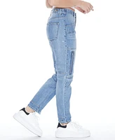 blue revival Women's High Rise Utility Jeans