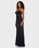 Alex & Sophia Juniors' Sweetheart Sleeveless Long Dress