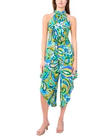 Msk Petite Halter Wide-Leg Jumpsuit