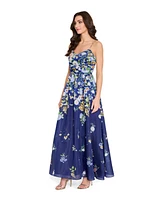 Tahari Asl Women's Printed Sleeveless Ball Gown