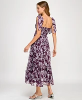 Alex & Sophia Juniors' Printed Sweetheart Fit Flare Dress