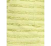 Crystal Doll Juniors' Stretch Lace Ruffled Short Sheath Dress